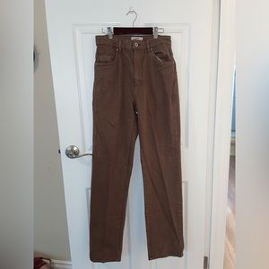 Light Brown Straight Leg Jeans
